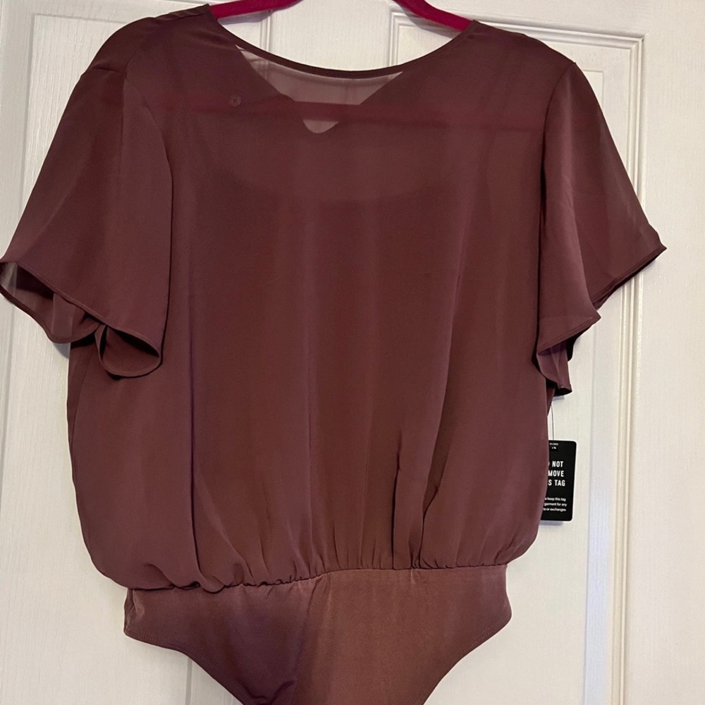 Express sheer bodysuit with attached cami. Size M